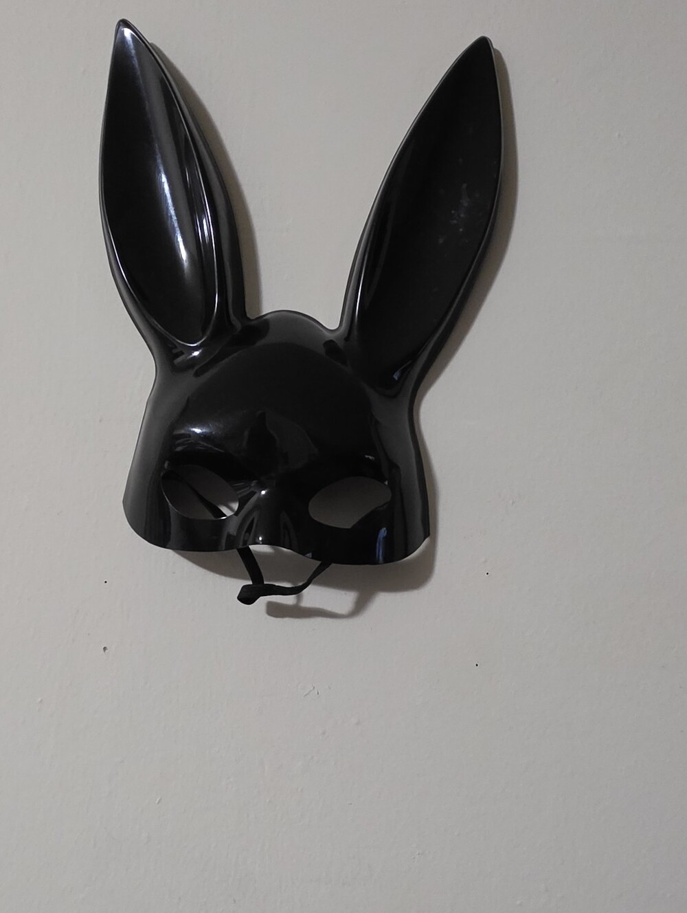 Women Black Bunny Halloween Mask.